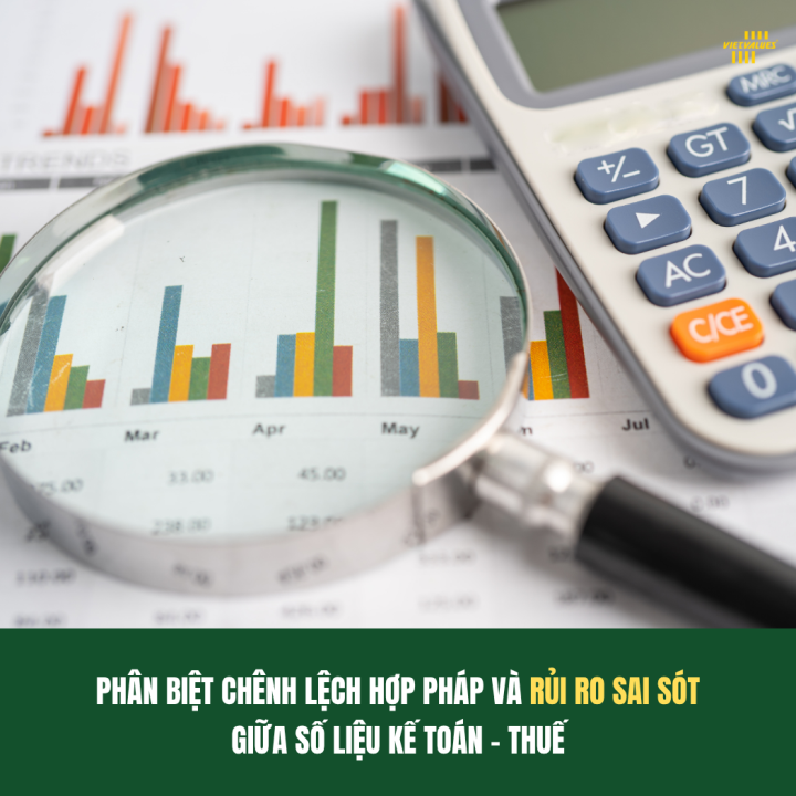 PHÂN BIỆT CHÊNH LỆCH HỢP PHÁP VÀ RỦI RO SAI SÓT GIỮA SỐ LIỆU KẾ TOÁN VÀ THUẾ