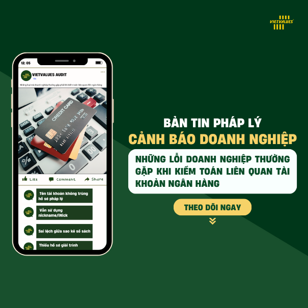  Cảnh báo sai sót tài khoản ngân hàng khi kiểm toán