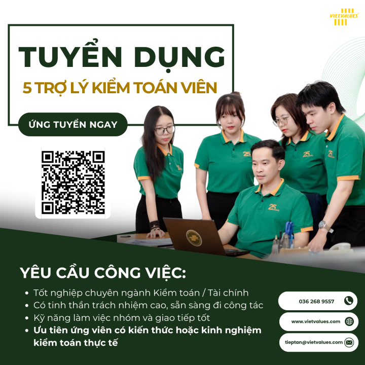 Tuyển dụng Trợ lý Kiểm toán viên